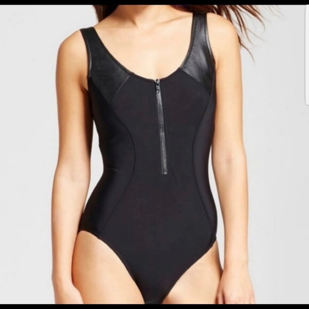 Black one piece swimsuit